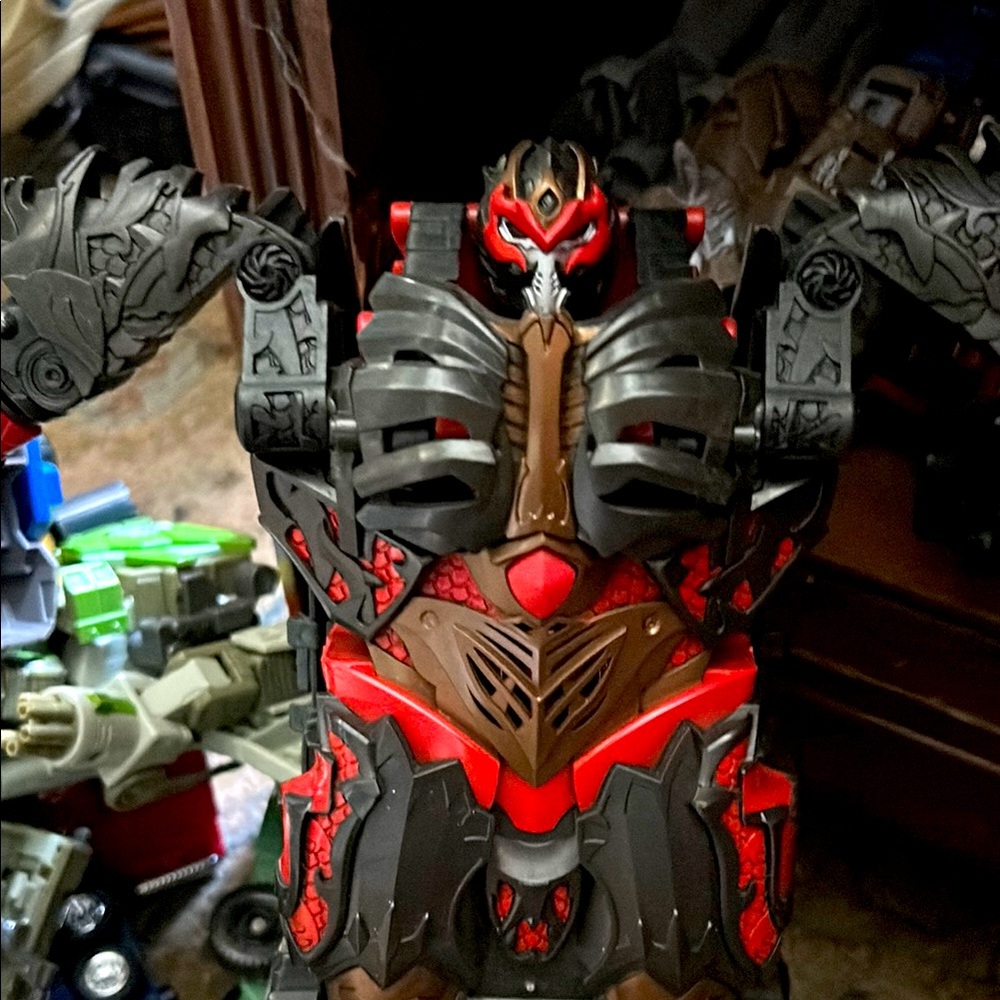 Red and Black Action Figure